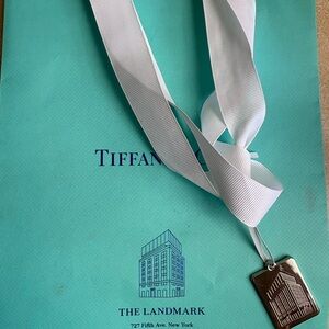 Tiffany & Co. Silver Landmark Tag with bag New